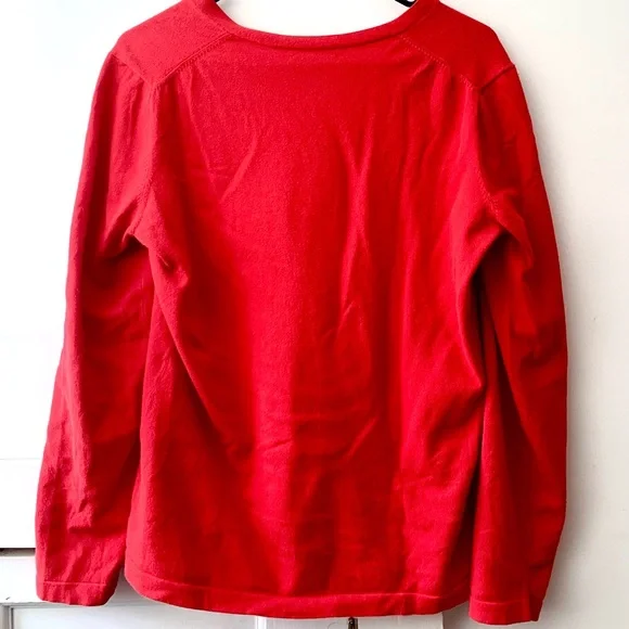 Tommy Hilfiger Red V-Cut Long-Sleeve Shirt Comfy - Picture 3 of 3